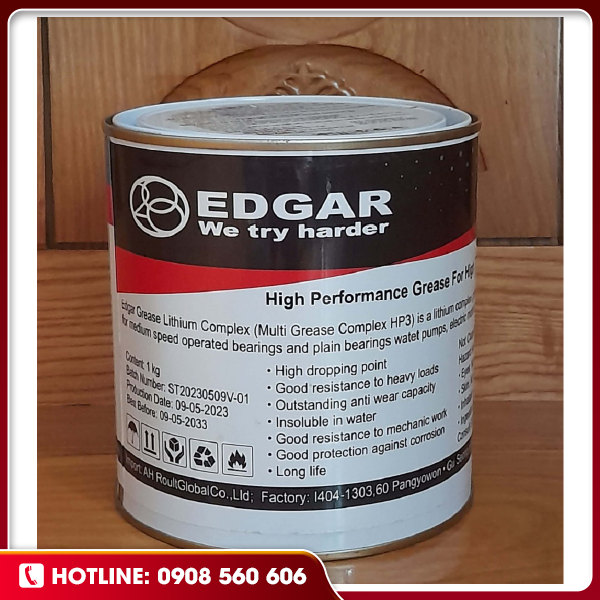 Mỡ bôi trơn Edgar Multi Lithium Complex HP 3